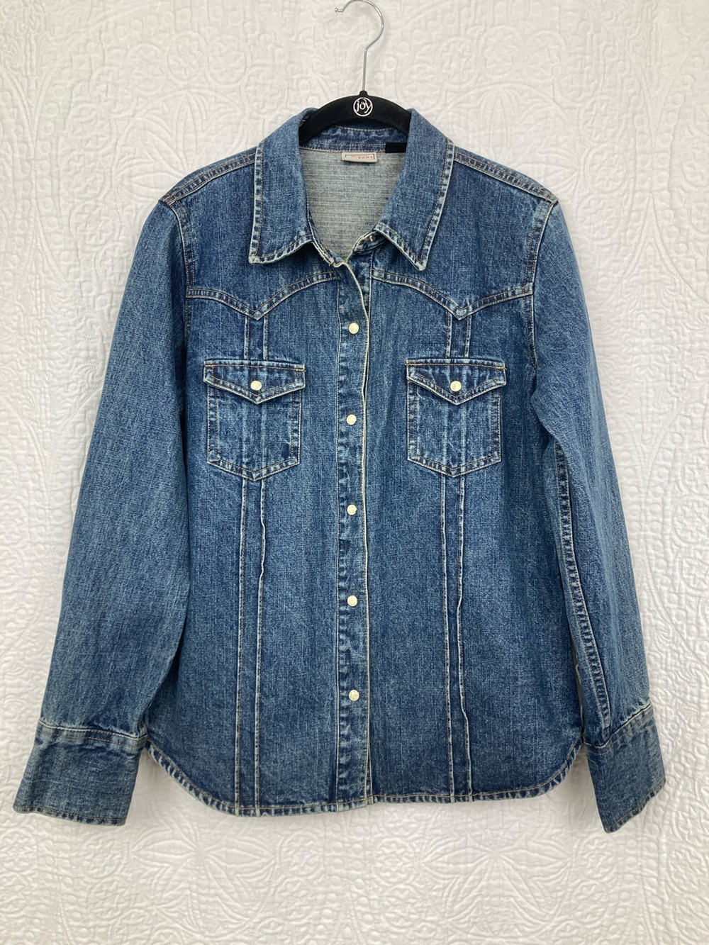 VTG Arizona Jean Co. Women’s Pearl Snap Heavy Denim Shirt sz XL